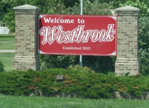 Westbrook City Entrance Sign